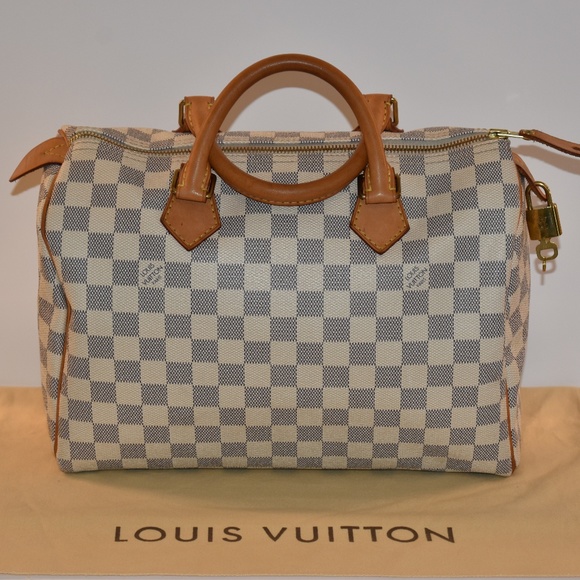 Louis Vuitton Handbags - Authentic Louis Vuitton Speedy 30 Damiere Azur
